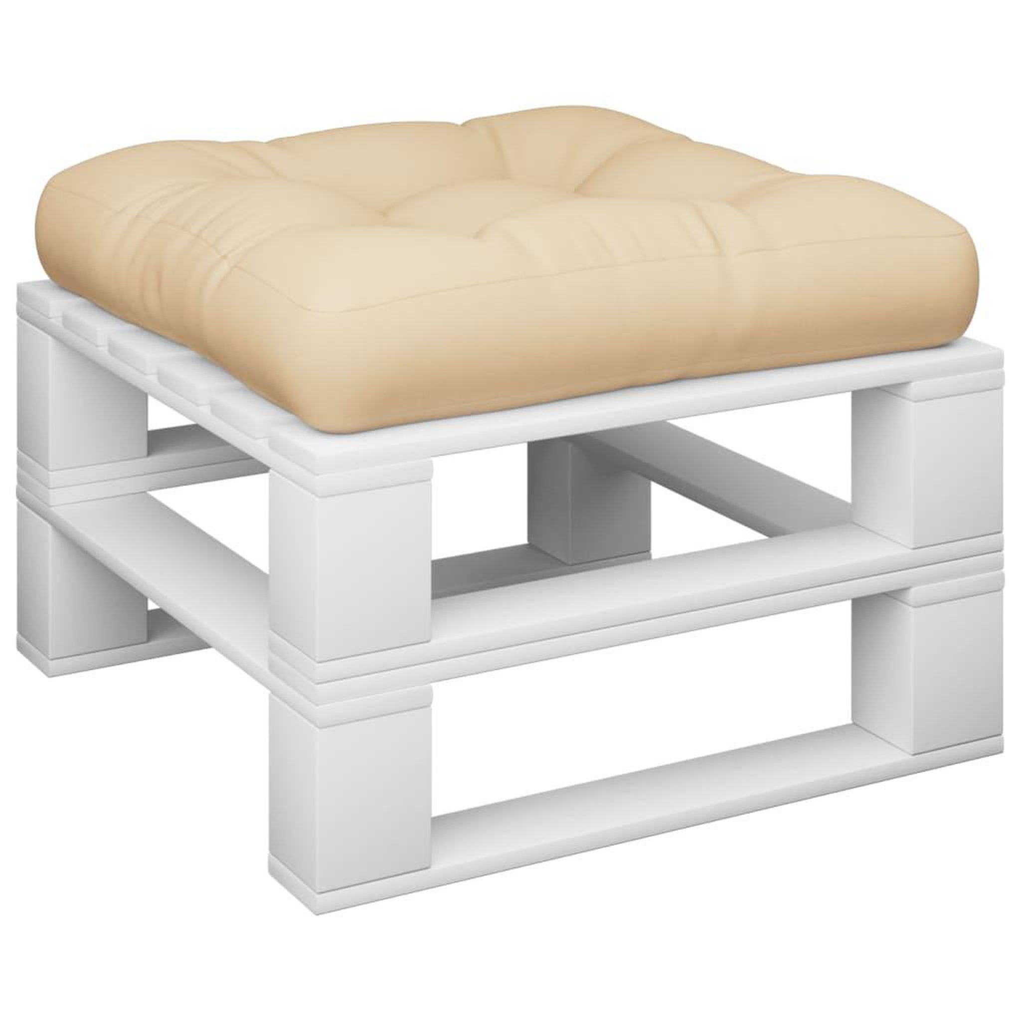 Voir la diapositive 3 : VIDAXL Coussin de palette beige 50x50x12 cm tissu