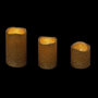 Voir la diapositive 2 : ATMOSPHERA Lot de 3 Bougies LED  Paillettes  10cm Or