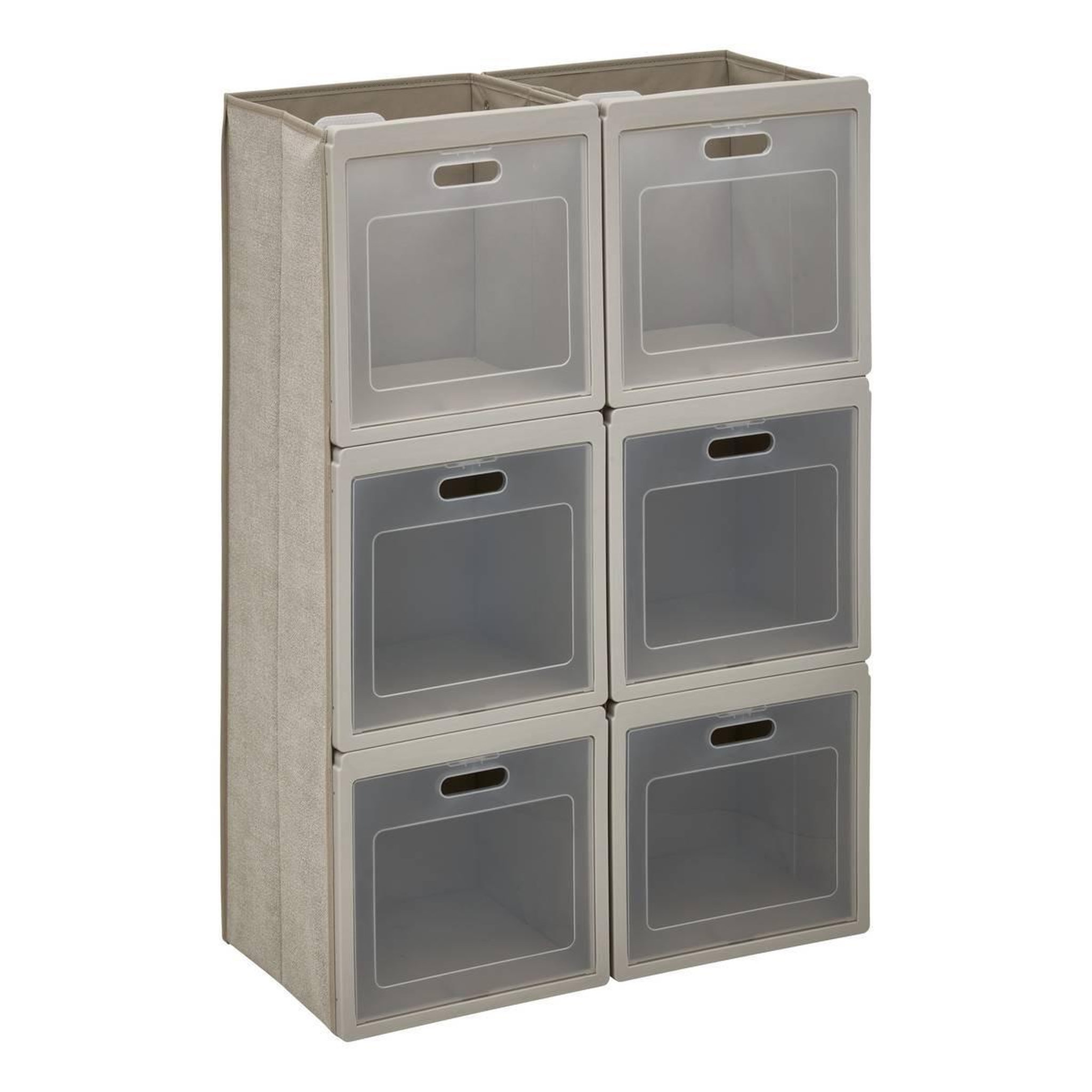 Voir la diapositive 2 : FIVE Cube de rangement 6 cases  cube'n door  91cm beige