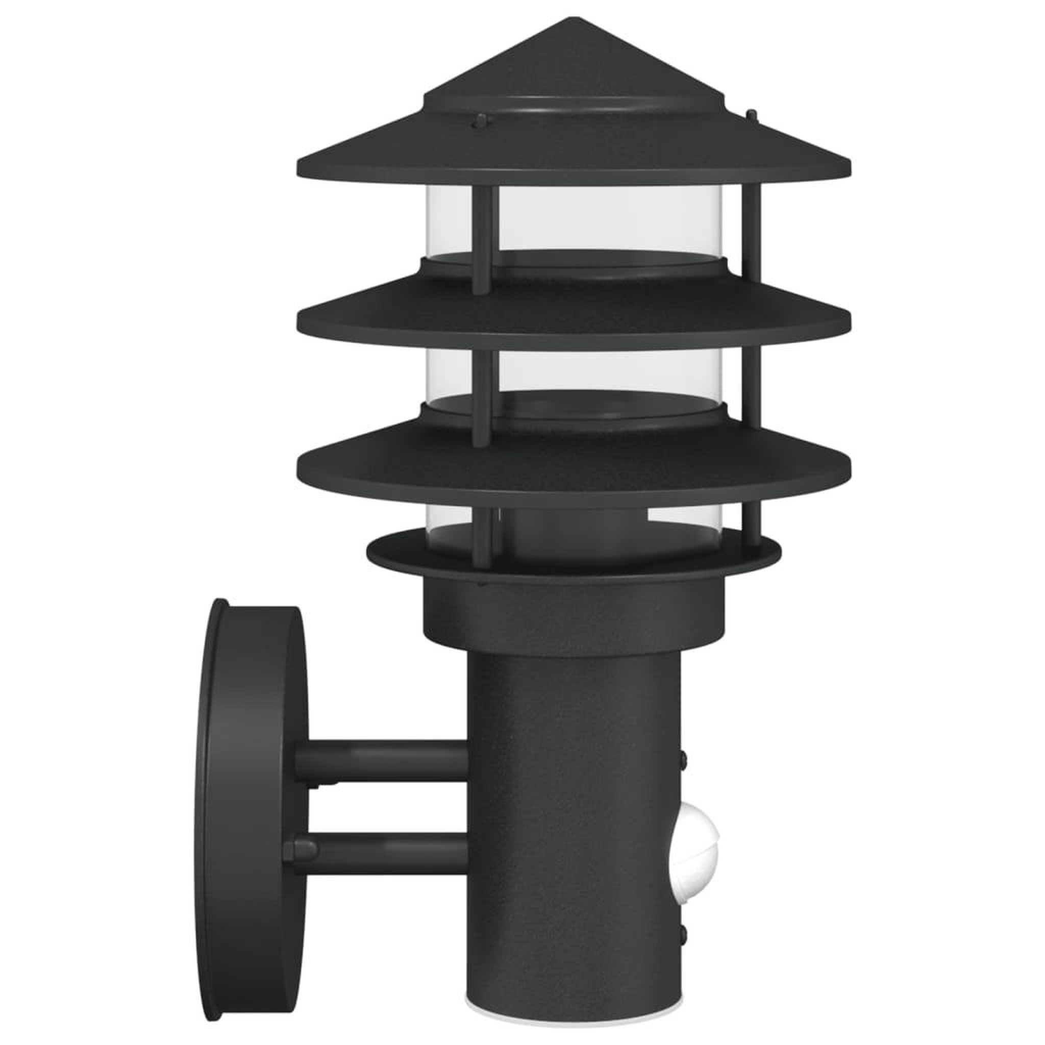 Voir la diapositive 5 : VIDAXL Applique murale d'exterieur avec capteur noir acier inoxydable