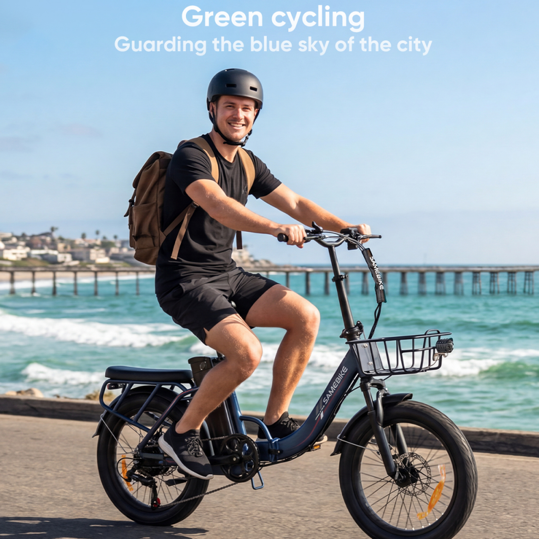 Voir la diapositive 4 : SAMEBIKE Vélo électrique pliant SAMEBIKE CY20 Pro