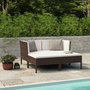 Voir la diapositive 1 : VIDAXL Salon de jardin 4 pcs avec coussins Resine tressee Marron