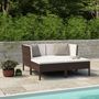 Voir la diapositive 1 : VIDAXL Salon de jardin 4 pcs avec coussins Resine tressee Marron