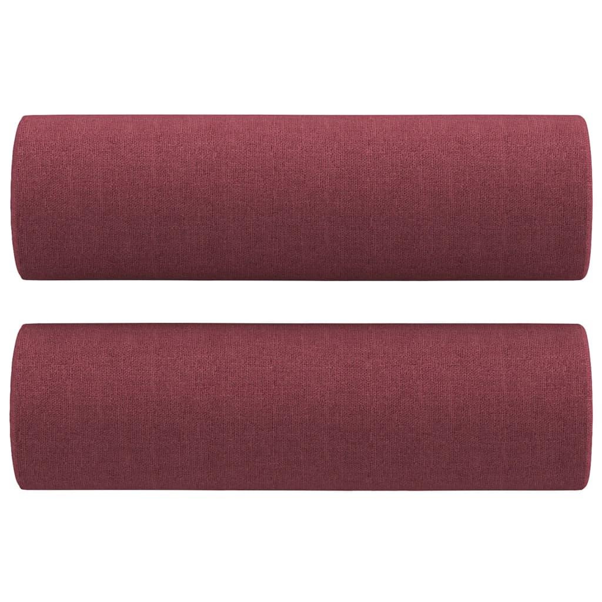 Voir la diapositive 5 : VIDAXL Canape 3 places avec oreillers decoratifs bordeaux 180 cm tissu