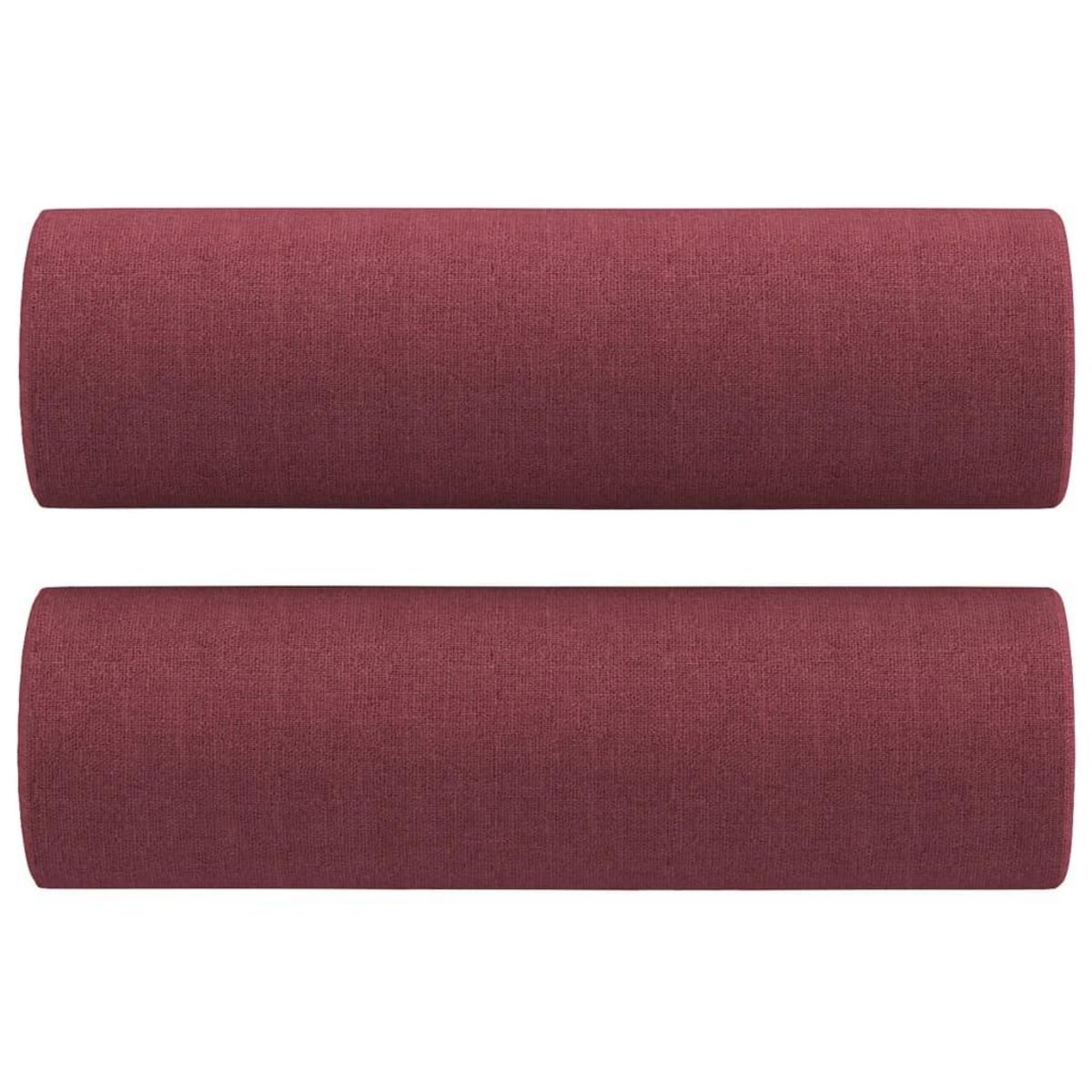 VIDAXL Canape 3 places avec oreillers decoratifs bordeaux 180 cm tissu