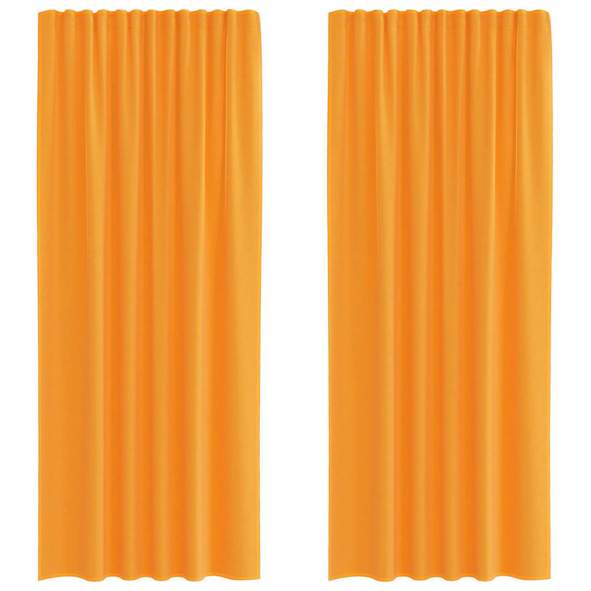 Voir la diapositive 2 : VIDAXL Rideaux en voile avec boucles 2 pcs orange 140x225 cm
