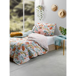 Les Ateliers du Linge Parure housse de couette 100% coton 57fils marna. Coloris disponibles : Rose