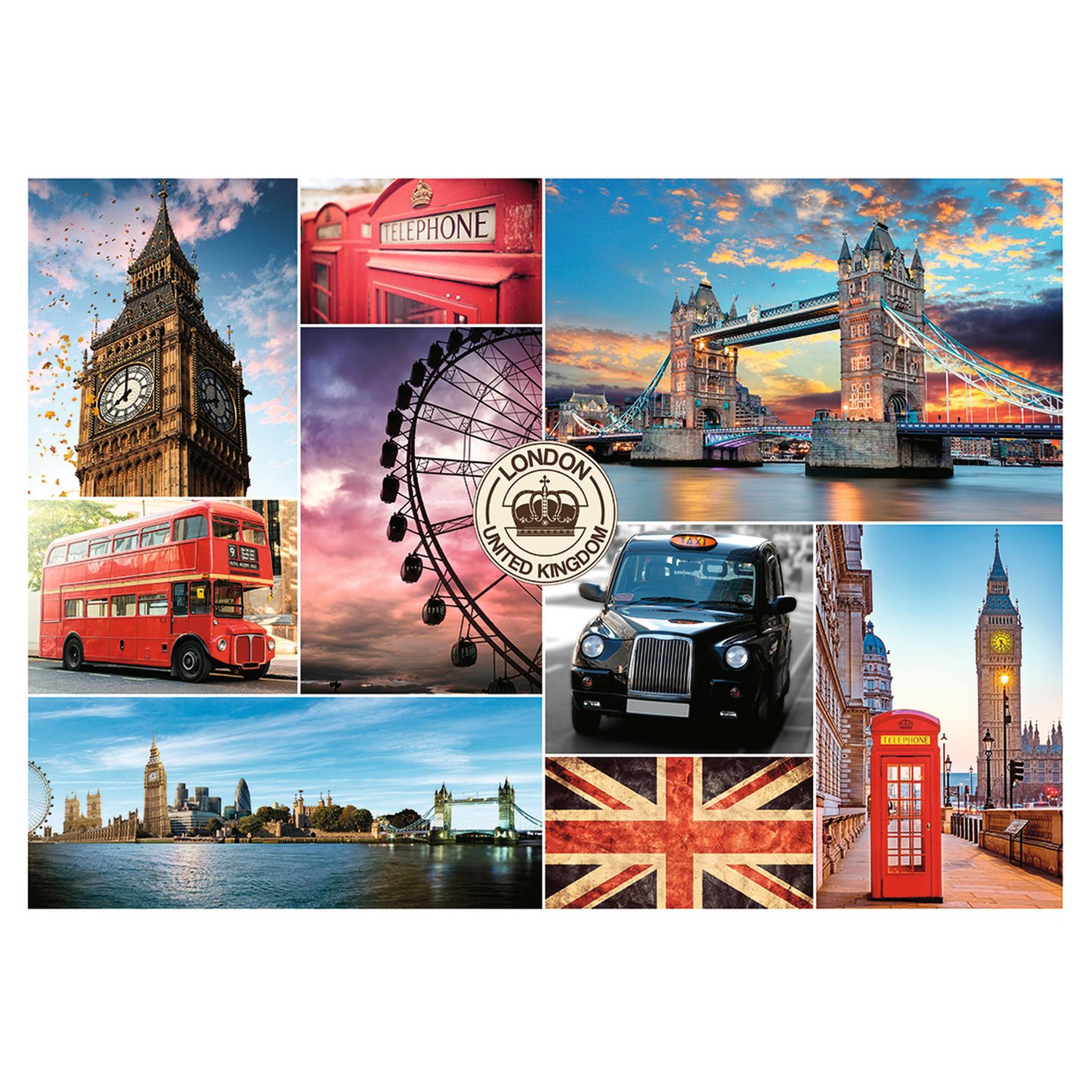 Voir la diapositive 2 : NATHAN Puzzle 1000 pièces Visite de Londres