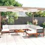 Voir la diapositive 1 : VIDAXL Salon de jardin 11 pcs avec coussins Creme Bois d'acacia solide