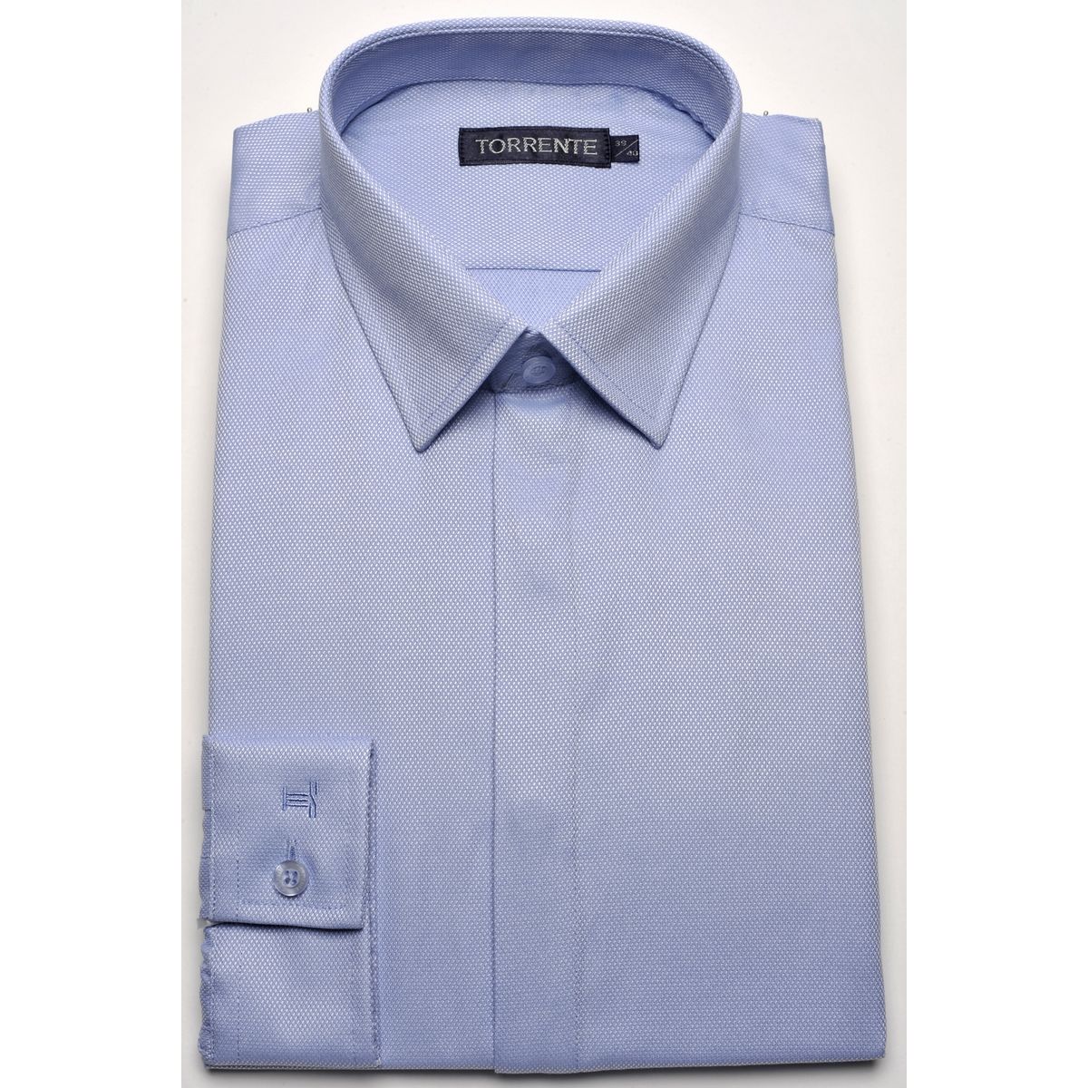 Chemise slim TORRENTE oxford bleu