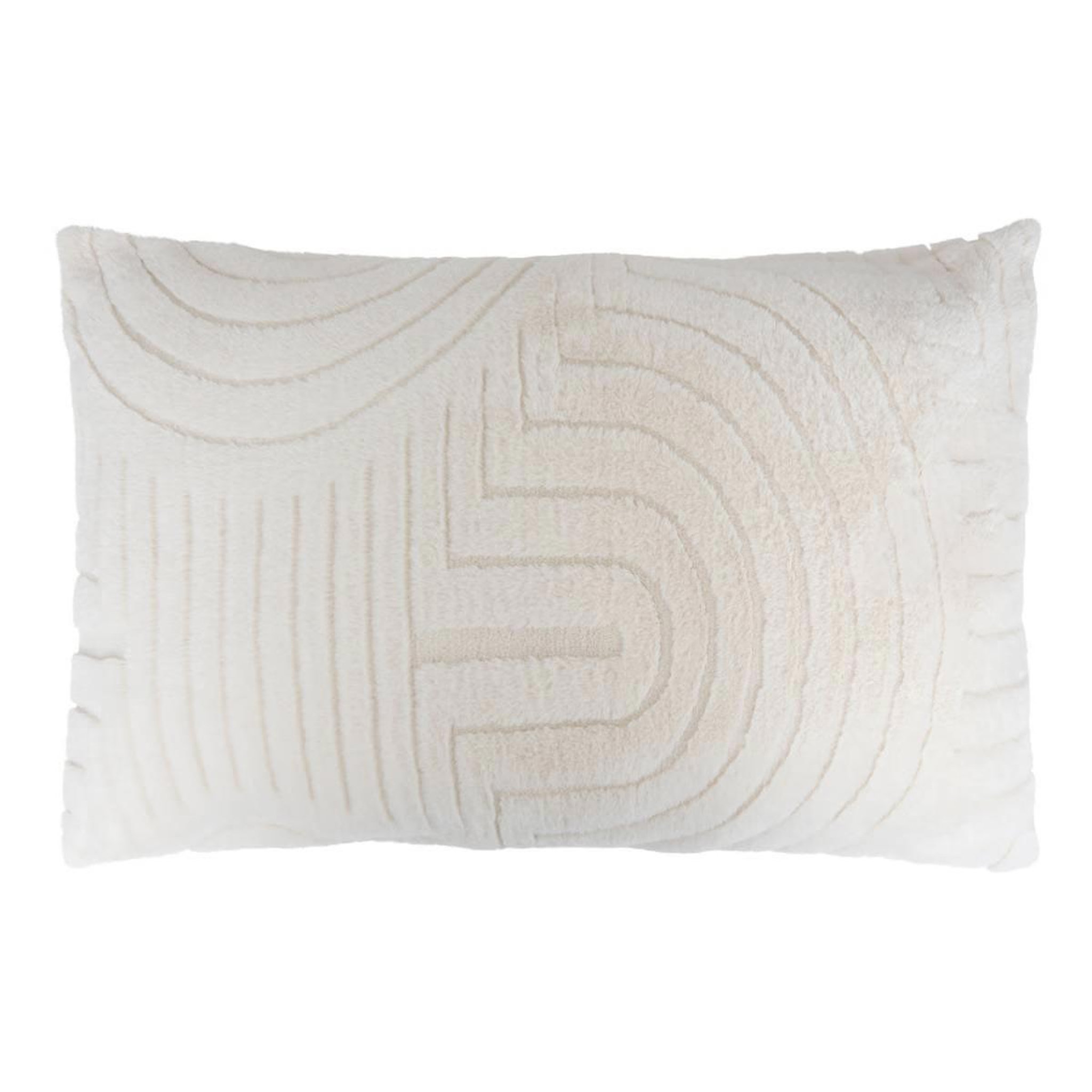 ATMOSPHERA Coussin imitation fourrure  arka  50x80cm ivoire