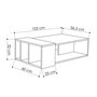 Voir la diapositive 3 : TOILINUX Table basse design bois Anita