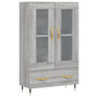 Voir la diapositive 2 : VIDAXL Buffet haut sonoma gris 69,5x31x115 cm bois d'ingenierie