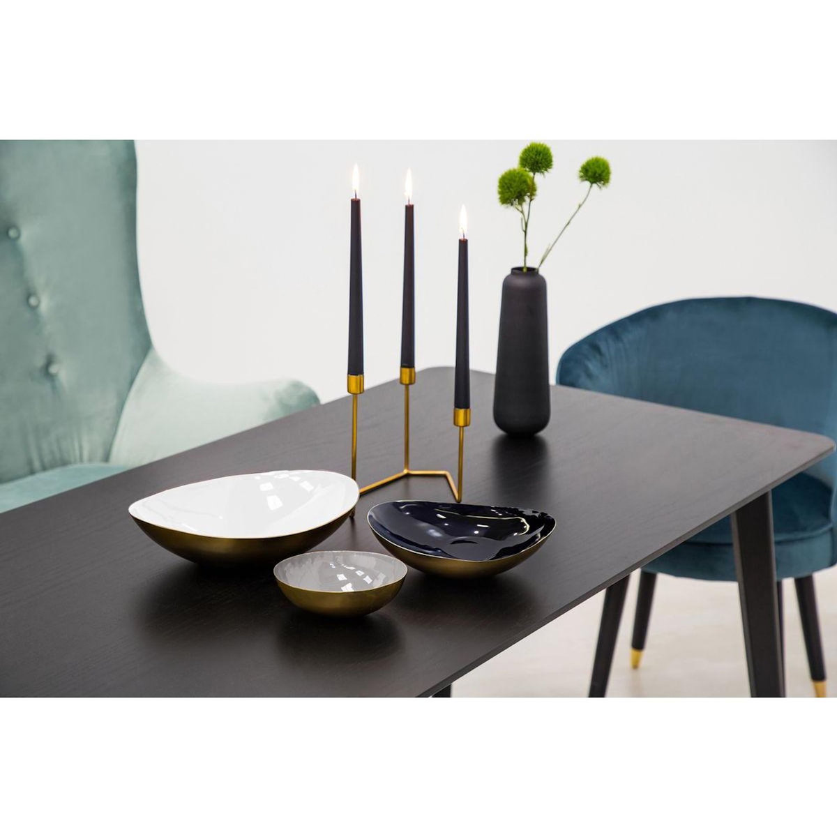 Paris Prix Lot de 3 Coupelles Déco  Yuna  29cm Noir