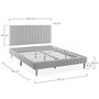 Voir la diapositive 6 : VS VENTA-STOCK Sommier + tête de lit Eris 140x190 cm Beige