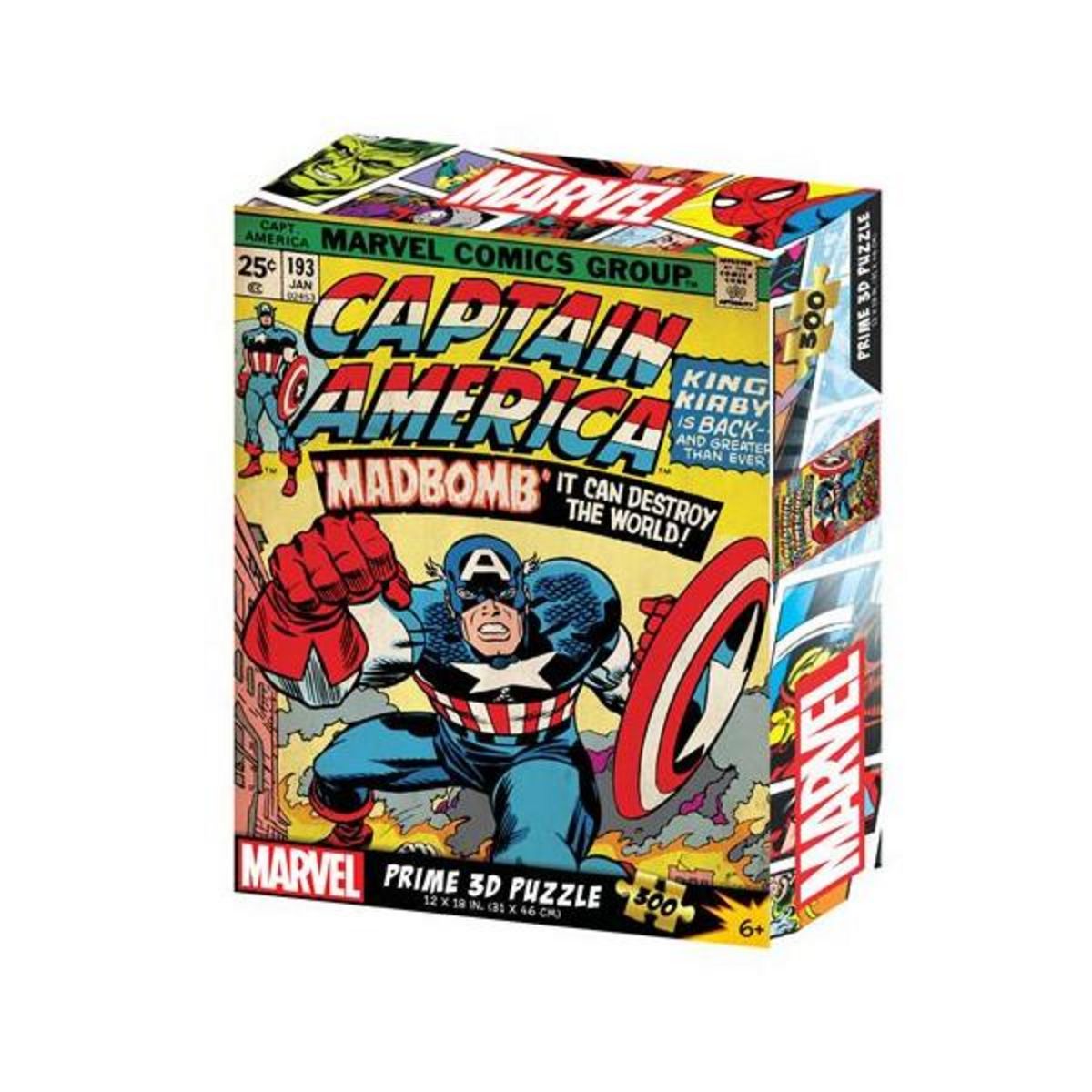PRIME 3D Puzzle 300 pièces Prime 3D The Captain America Vintage