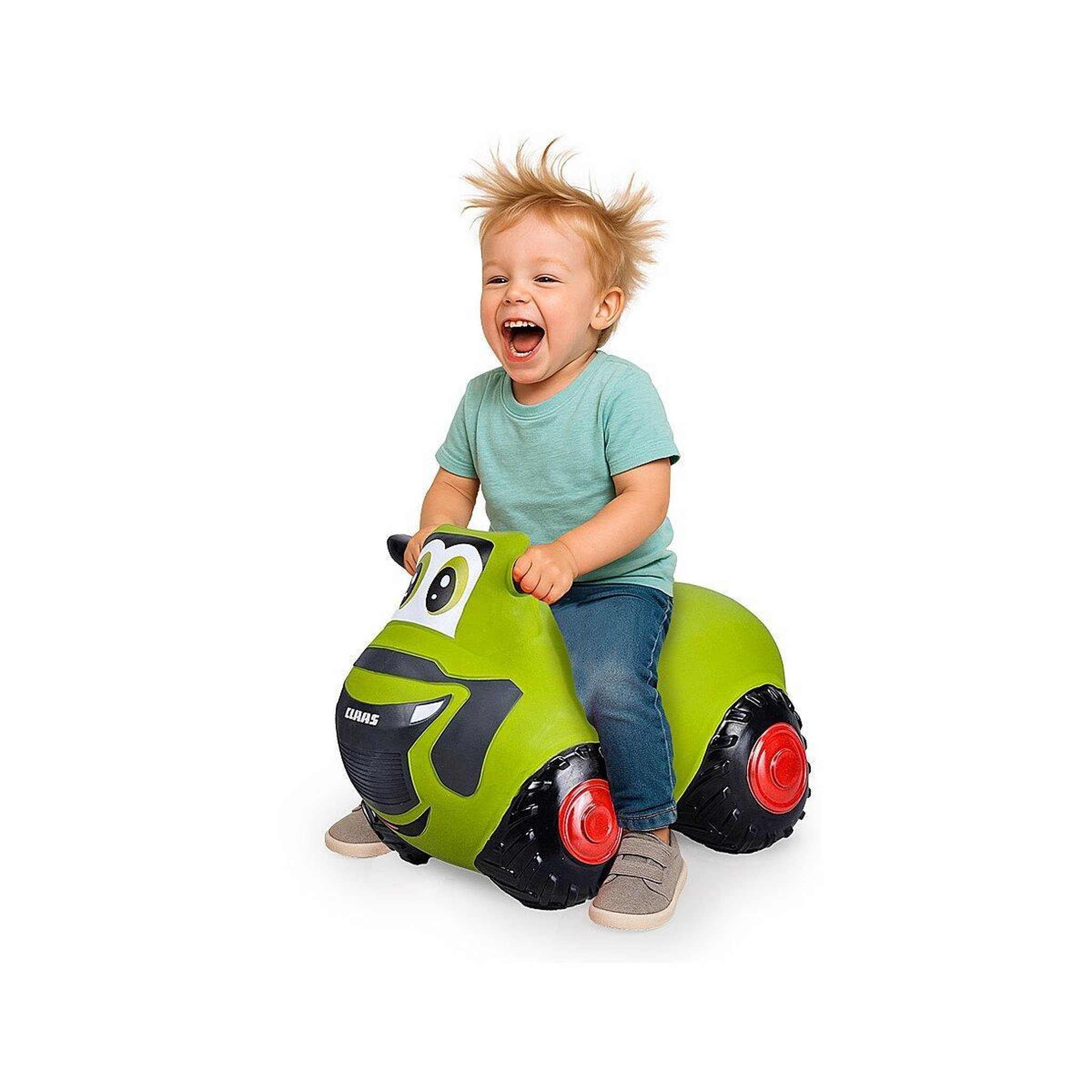 Voir la diapositive 3 : Jamara Claas tracteur rebondissante hoppydoo avec pompe