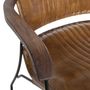 Voir la diapositive 4 : ATMOSPHERA Fauteuil Vintage en cuir - Marron