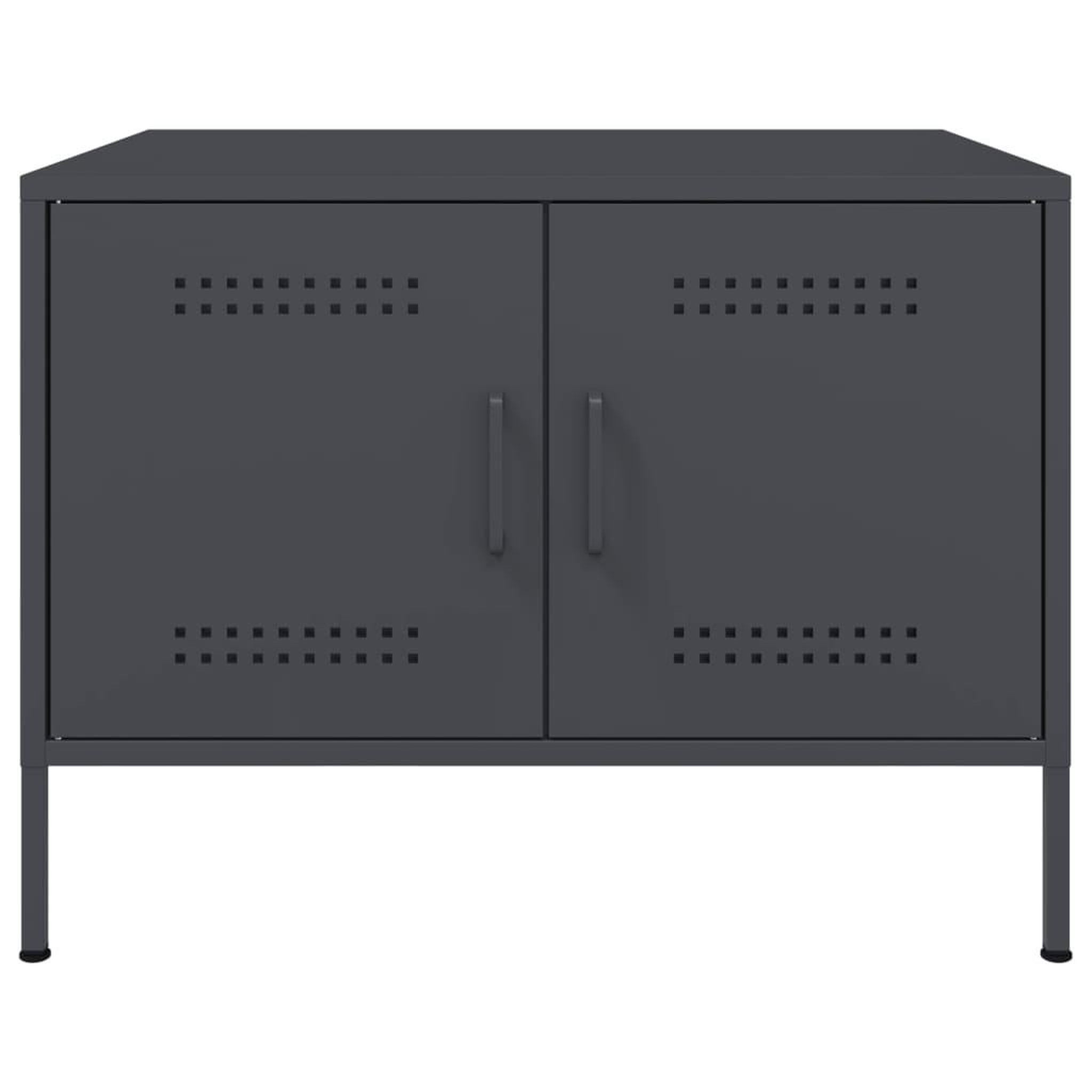 Voir la diapositive 5 : VIDAXL Table basse anthracite 68x50x50,5 cm acier