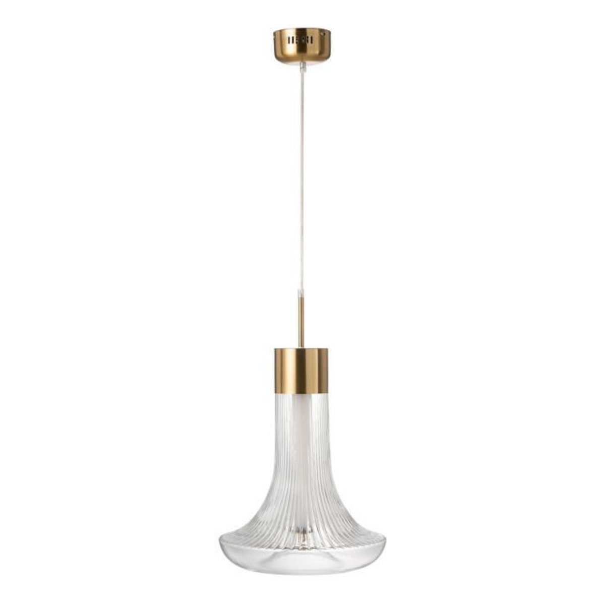 Paris Prix Lampe Suspension en Verre  Vito  34cm Transparent & Or
