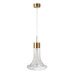 Paris Prix Lampe Suspension en Verre  Vito  34cm Transparent & Or