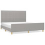 Voir la diapositive 2 : VIDAXL Cadre de lit sans matelas gris clair 160x200 cm tissu