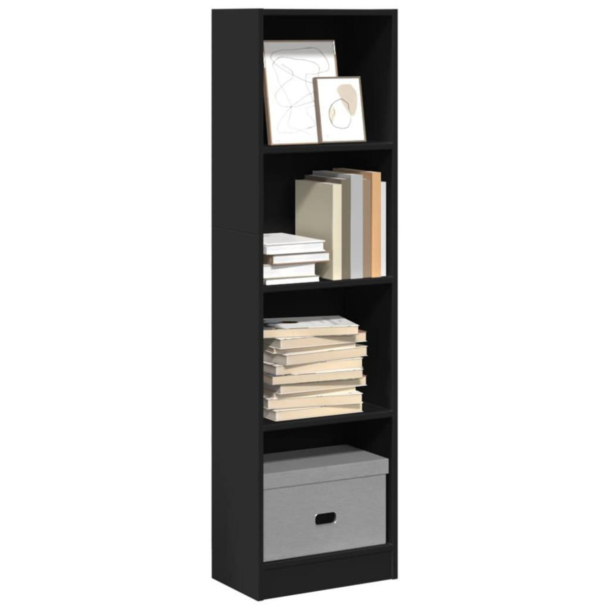 VIDAXL Bibliotheque noir 40x24x143 cm bois d'ingenierie
