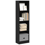 VIDAXL Bibliotheque noir 40x24x143 cm bois d'ingenierie
