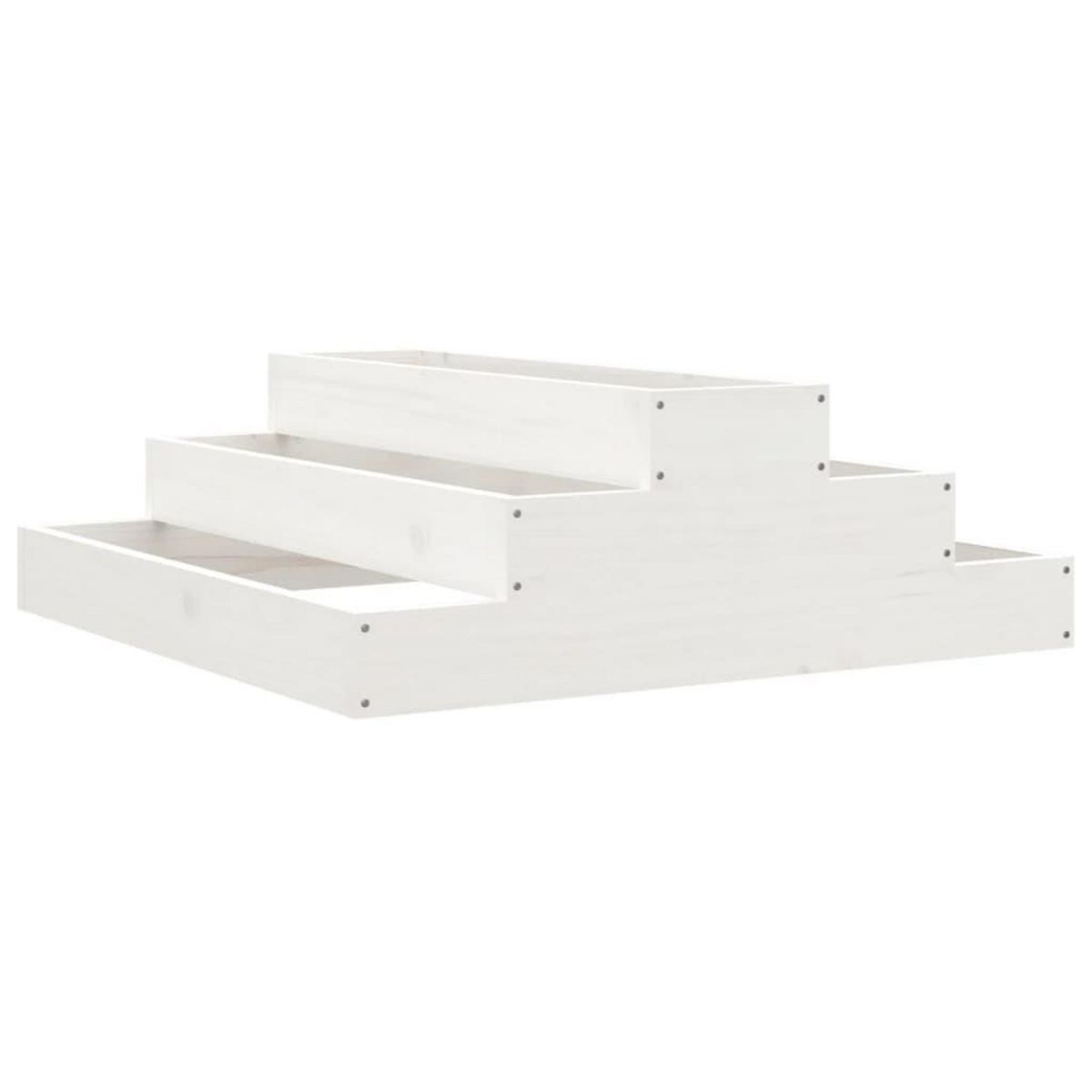 VIDAXL Jardiniere Blanc 80x80x27 cm Bois massif de pin
