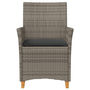 Voir la diapositive 5 : VIDAXL Chaises de jardin coussins lot de 2 gris resine tressee et bois