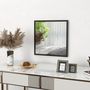Voir la diapositive 5 : HOMCOM Miroir mural carré dim. 50L x 50H cm cadre bois noir