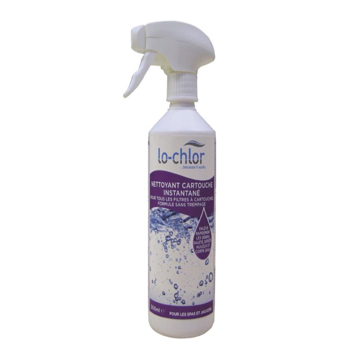 LO-CHLOR Nettoyant pour cartouche de filtration de piscine et spa 500 ml - Lo Chlor