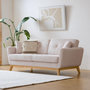 Voir la diapositive 4 : CONCEPT USINE Canapé scandinave 3 places velours côtelé beige HOGA