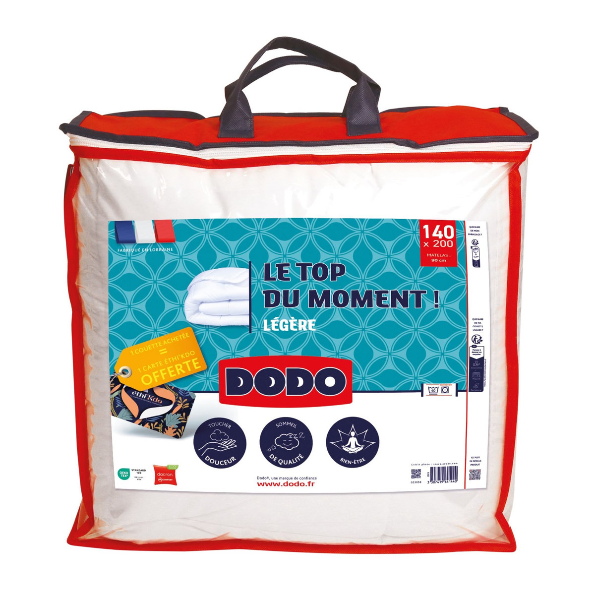 DODO Couette Légère microfibre 200 g/m² + 1 carte Ethi'kdo de 10 euros offerte LE TOP DU MOMENT