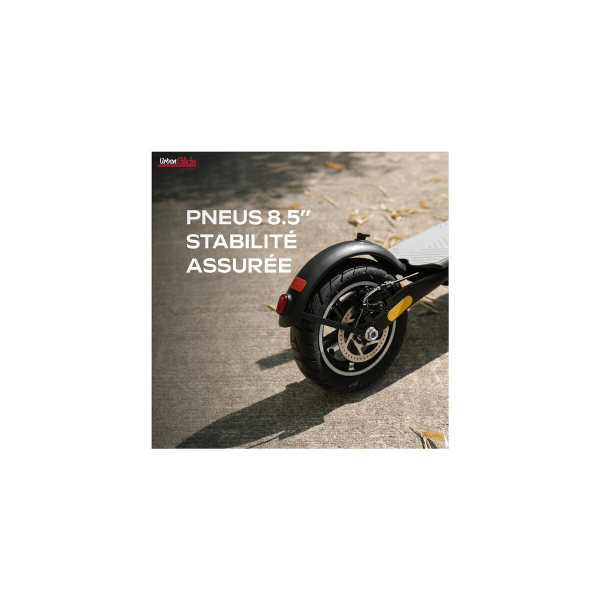 URBANGLIDE Trottinette Électrique Adulte URBANGLIDE 85 EVO, Autonomie 20 Km, Vitesse Max 25 Km/h, Pliable, Suspension Avant Double, Frein à Disque Arrière, Pneus 8,5