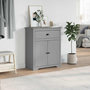 Voir la diapositive 3 : VIDAXL Armoire de couloir BODO gris 80x35x90 cm