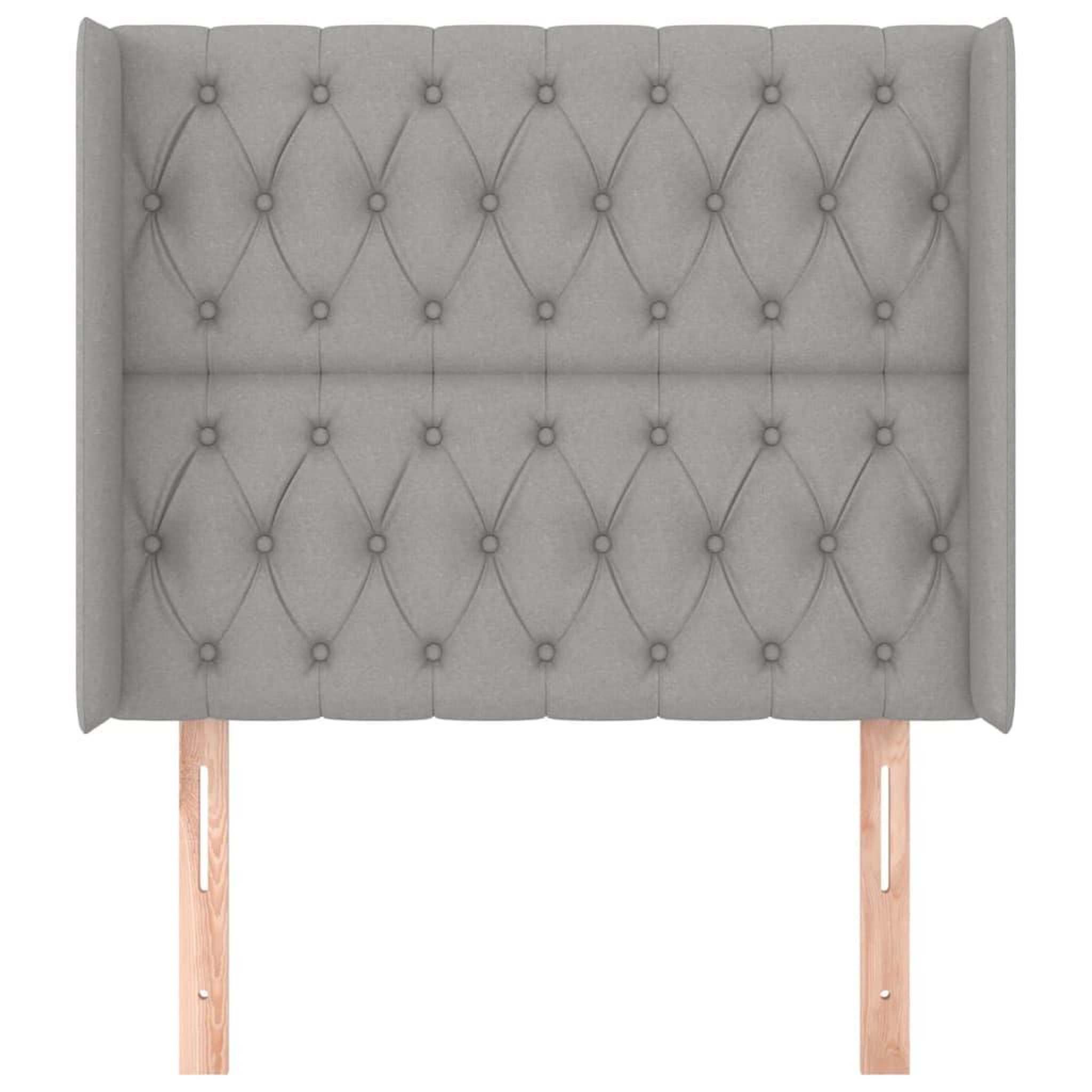 Voir la diapositive 3 : VIDAXL Tete de lit avec oreilles Gris clair 93x16x118/128 cm Tissu