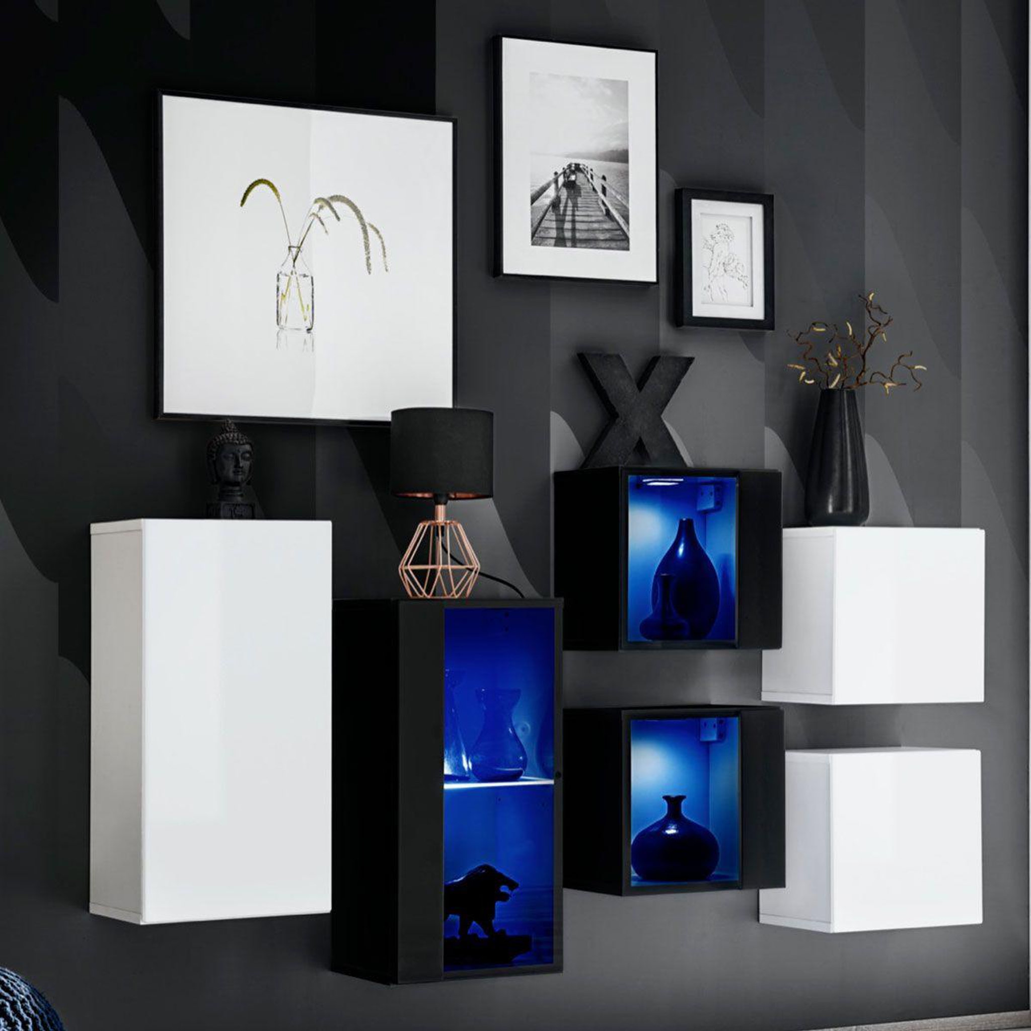 Paris Prix Meuble de rangement  switch iv  320cm blanc & noir