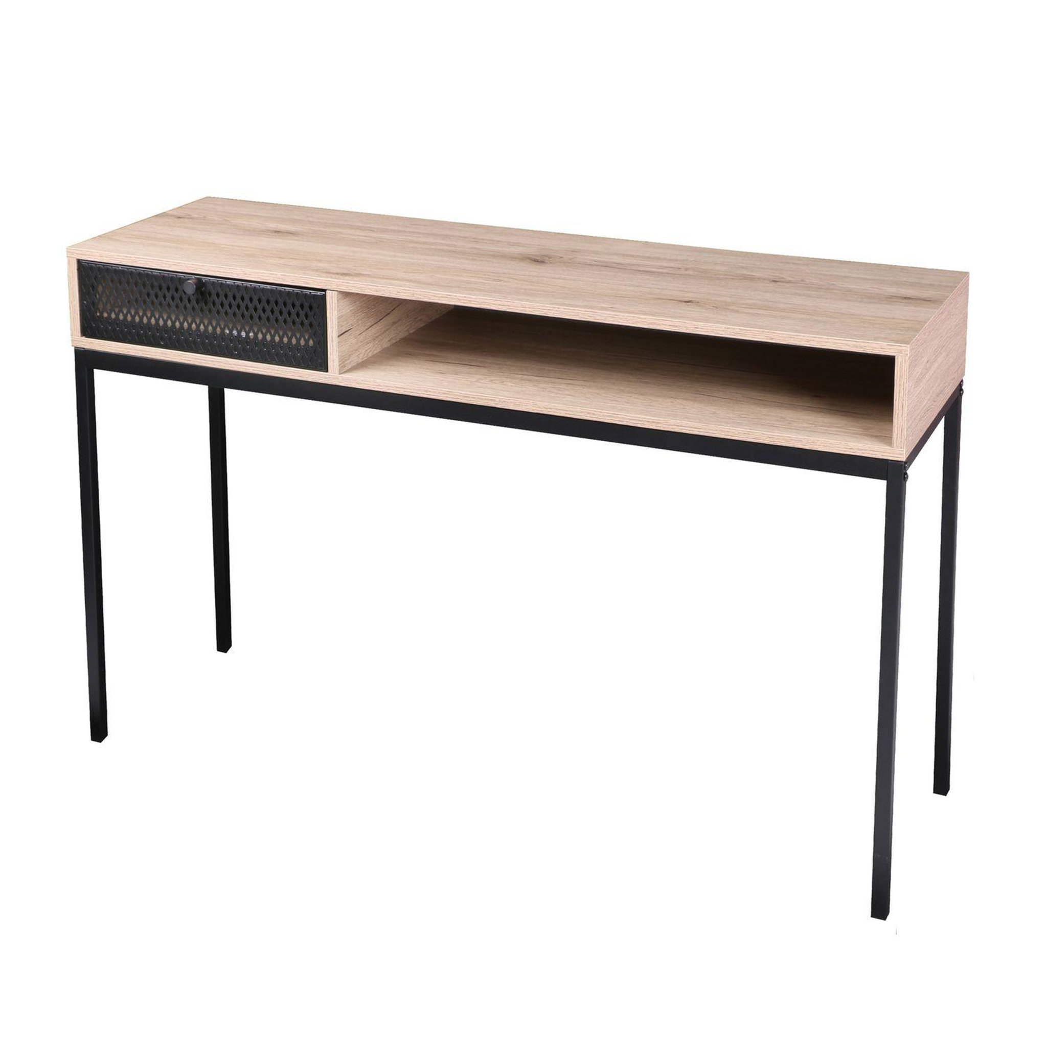 DIVERS Console design industriel Soho - L. 120 x H. 75 cm - Noir