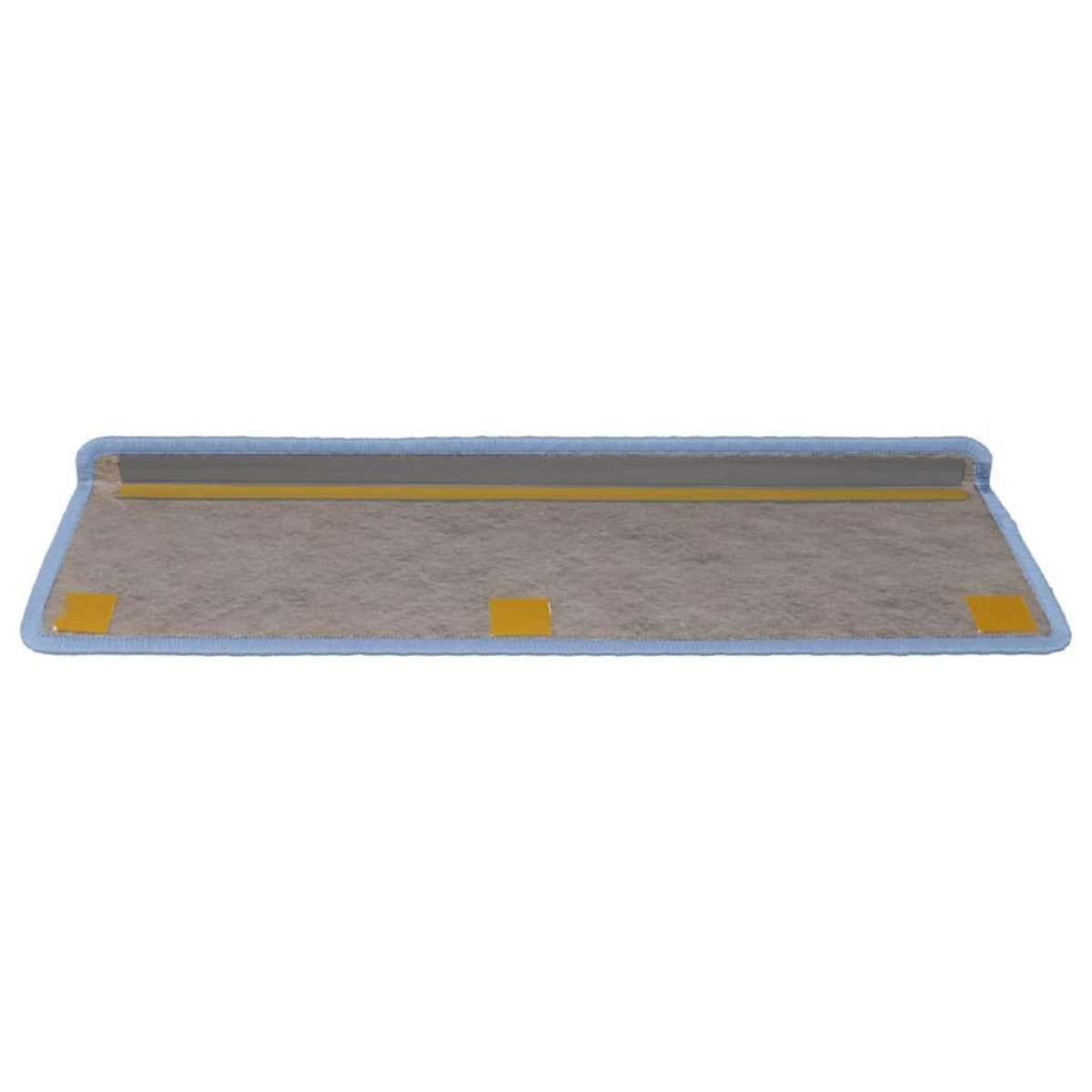 VIDAXL Tapis d'escalier autocollants 30 pcs 65x21x4 cm bleu