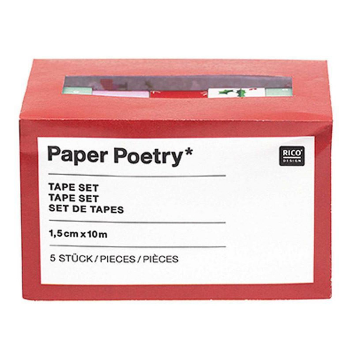 RICO DESIGN Set de 5 masking tapes Noël