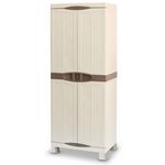 INTEC Armoire de rangement 2 portes 4 Etagères 70 x 47 x 184cm 4 pieds Charge 100kg max INTEC