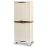 INTEC Armoire de rangement 2 portes 4 Etagères 70 x 47 x 184cm 4 pieds Charge 100kg max INTEC