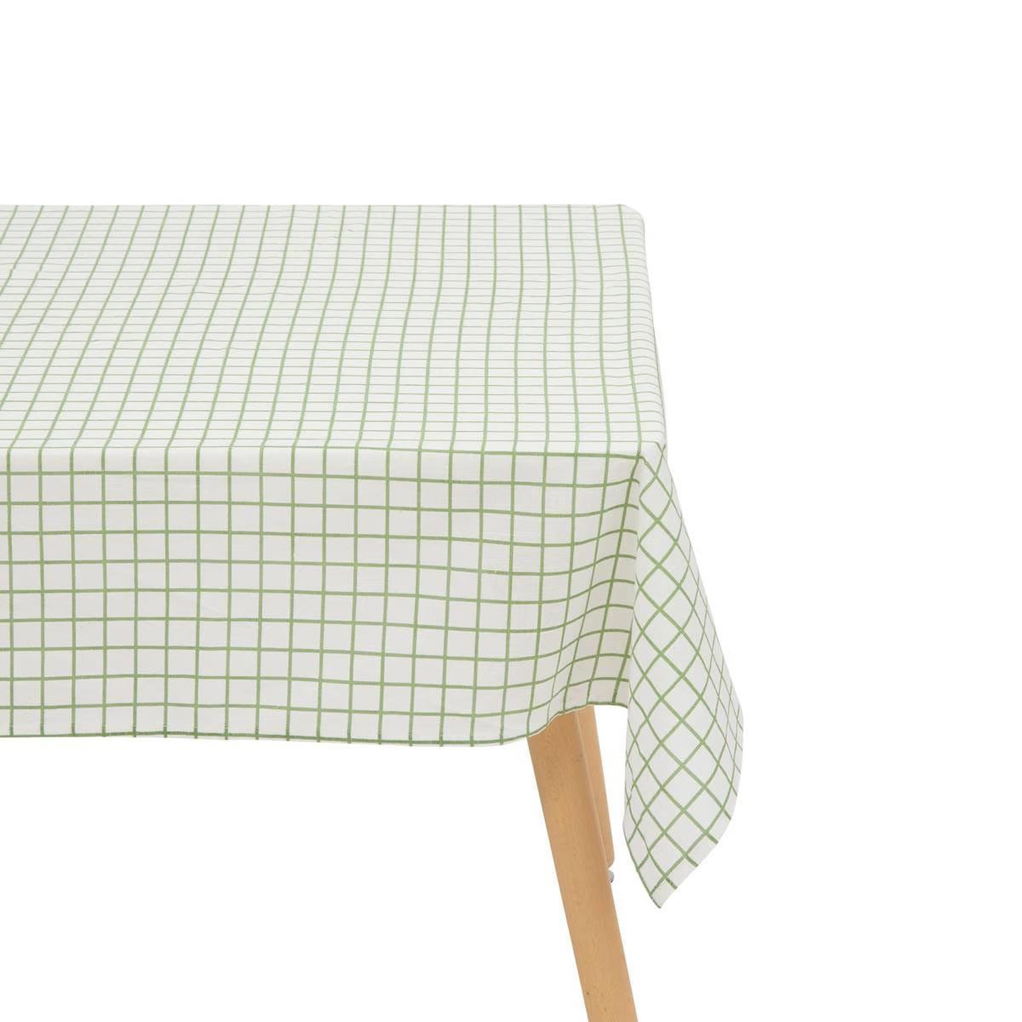 ATMOSPHERA Nappe quadrillée  garrigue  140x240cm vert