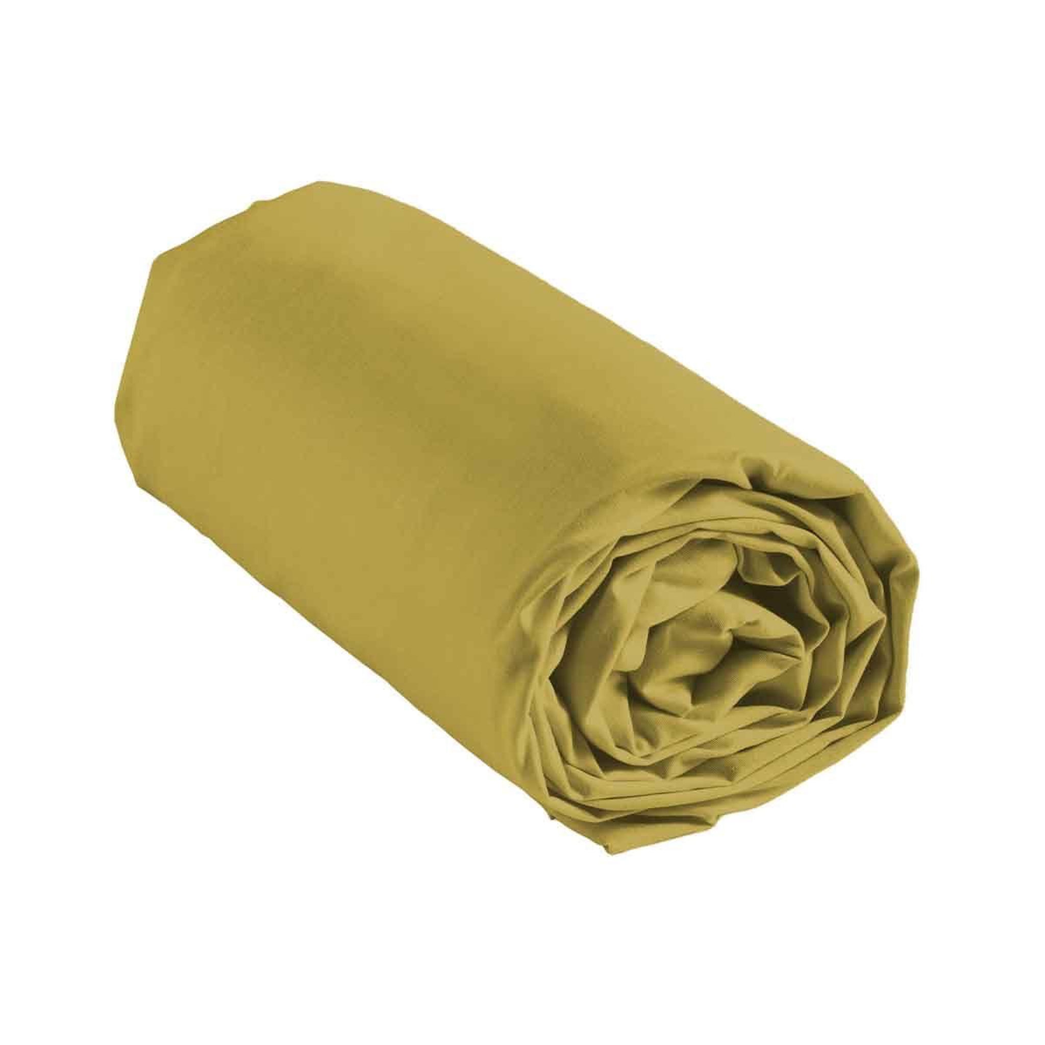 Voir la diapositive 3 : Douceur d'Intérieur Drap housse en coton  linette  160x200cm jaune