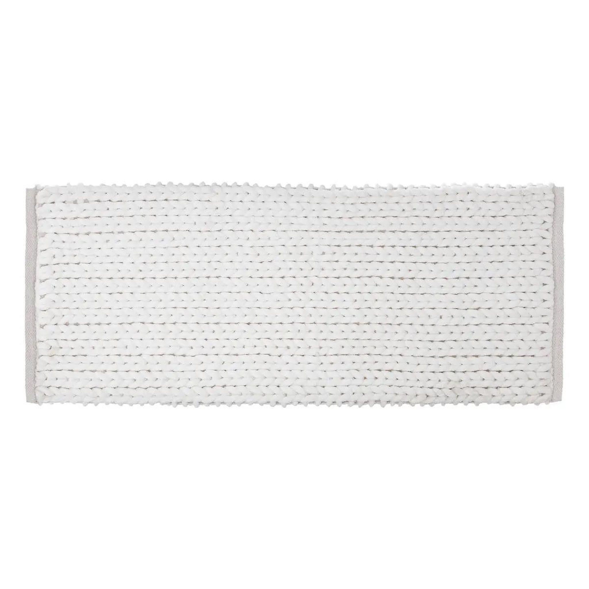 FIVE Tapis de salle de bain  tissé épais  50x120cm blanc