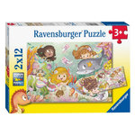 RAVENSBURGER Ravensburger Puzzle Little Fairies and Mermaids, 2x12st. 56637