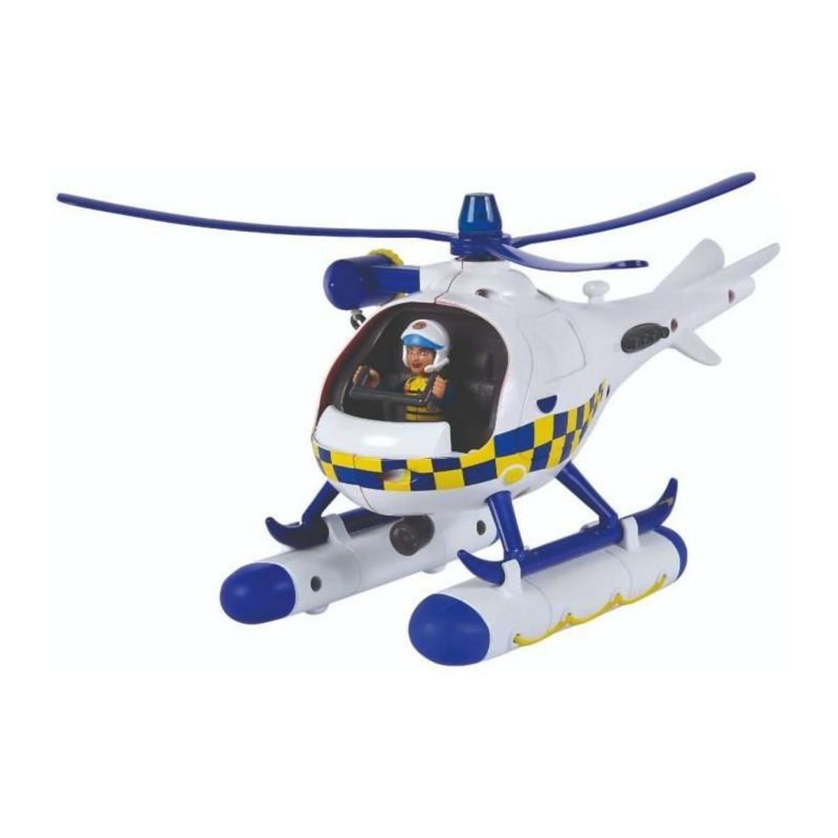 SIMBA Fireman Sam Wallaby hélicoptere de police son et lumiere + figurine
