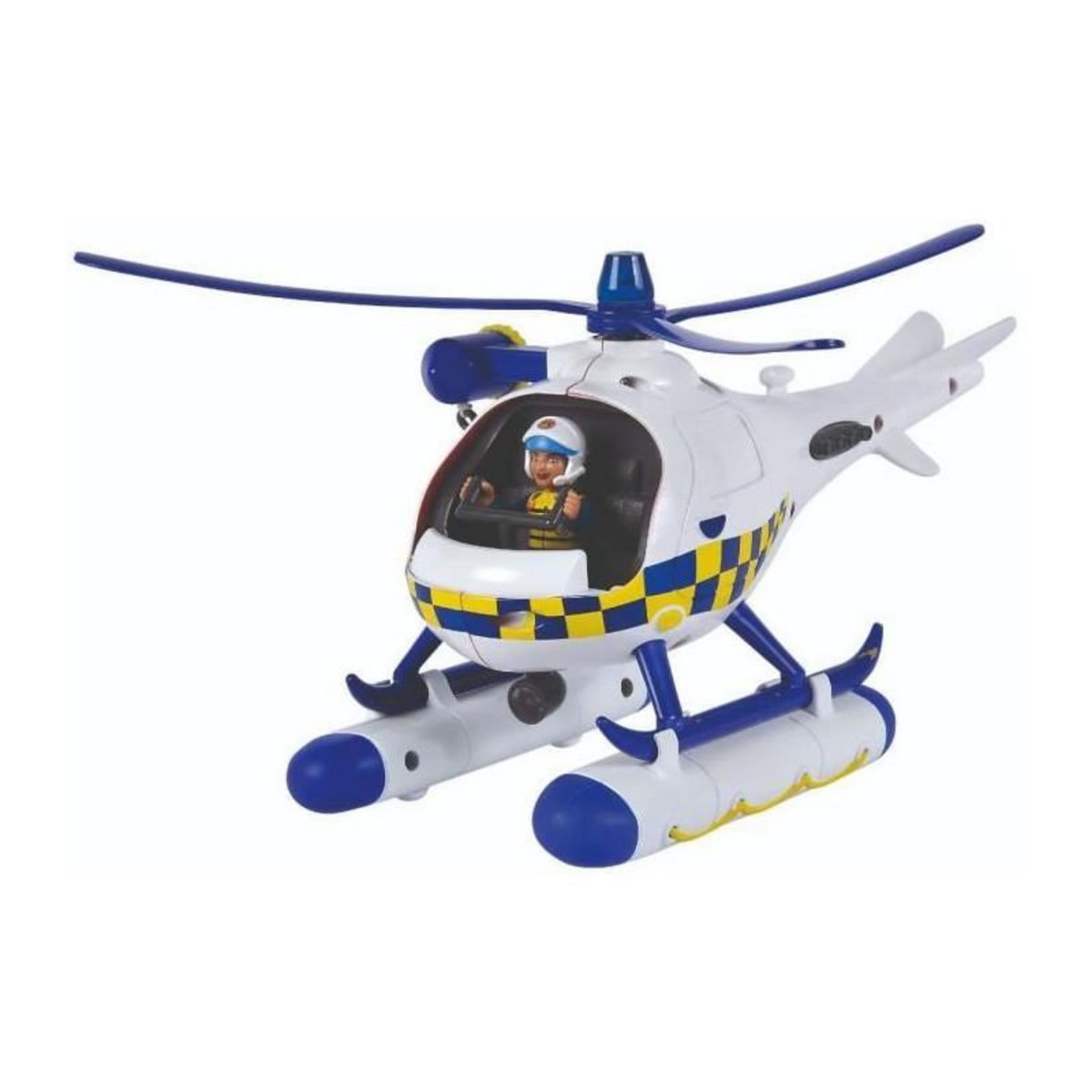SIMBA Fireman Sam Wallaby hélicoptere de police son et lumiere + figurine