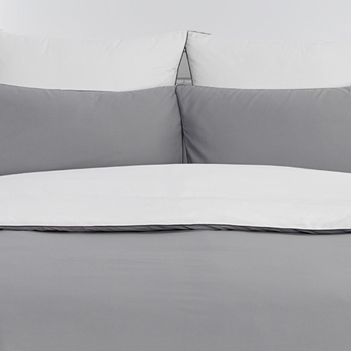 Sensei Maison Housse de couette bicolore en percale coton DOZMARY